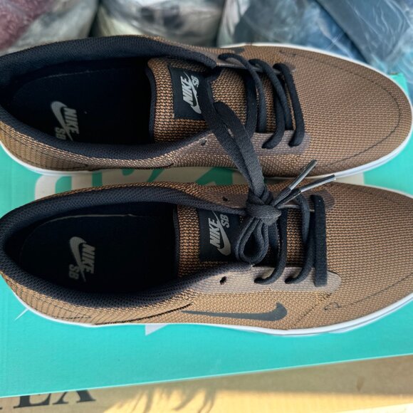 NEW Nike SB Portmore CNVS Premium Ale Brown/Black White-CL Grey Men's Shoe sz 12 - Picture 2 of 7